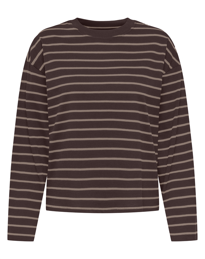 Only - ONLHappy Stripe T-shirt - Coffee Bean