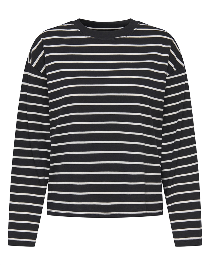 Only - ONLHappy Stripe Langærmet Trøje - Black
