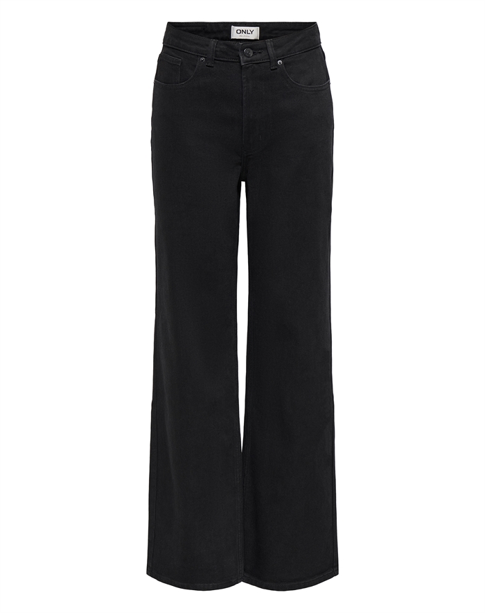Only -  Juicy Wide Denim Jeans - Black