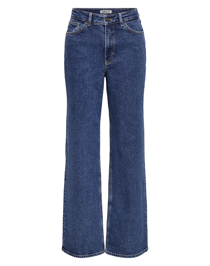 Only - Juicy Wide Denim Jeans - Dark Blue Denim