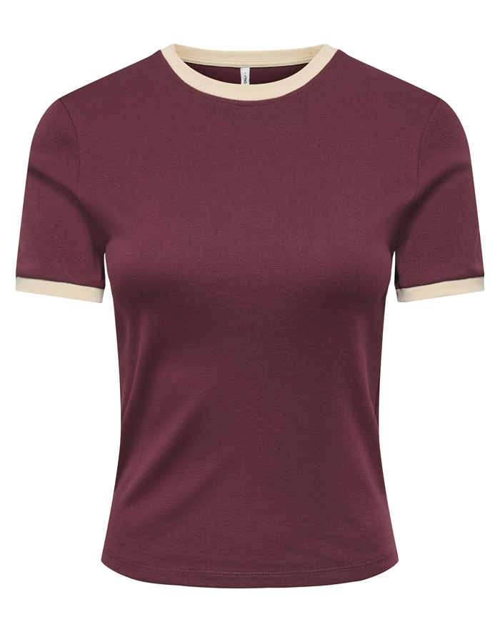 Only - ONLBina Short T-shirt - Windsor Wine