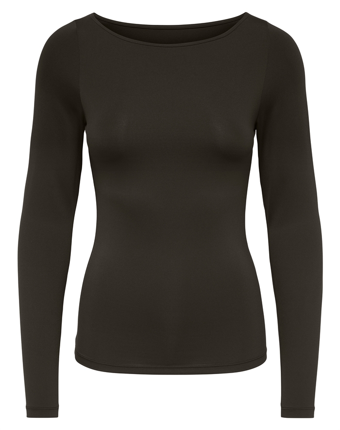 Only - ONLea Boatneck Top - Chocolate Torte