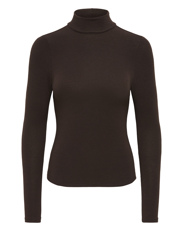 Only - ONLGlamour Langærmet Trøje - Black Coffee