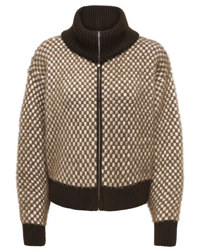 Only - ONLHaylo Zip Collar Strik - Coffee Bean