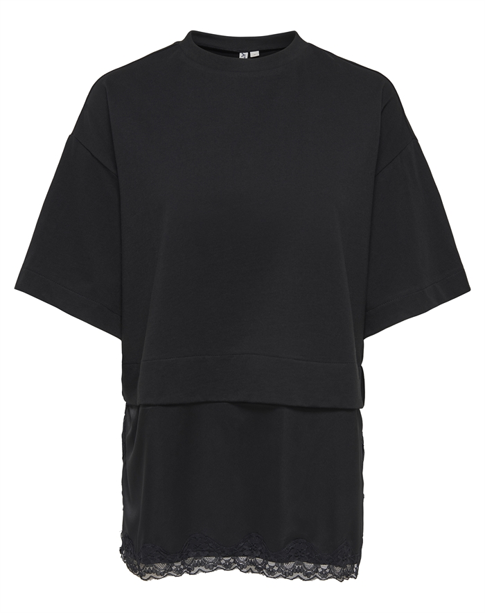 ONLMexa Lace T-shirt fra Only med blondedetaljer