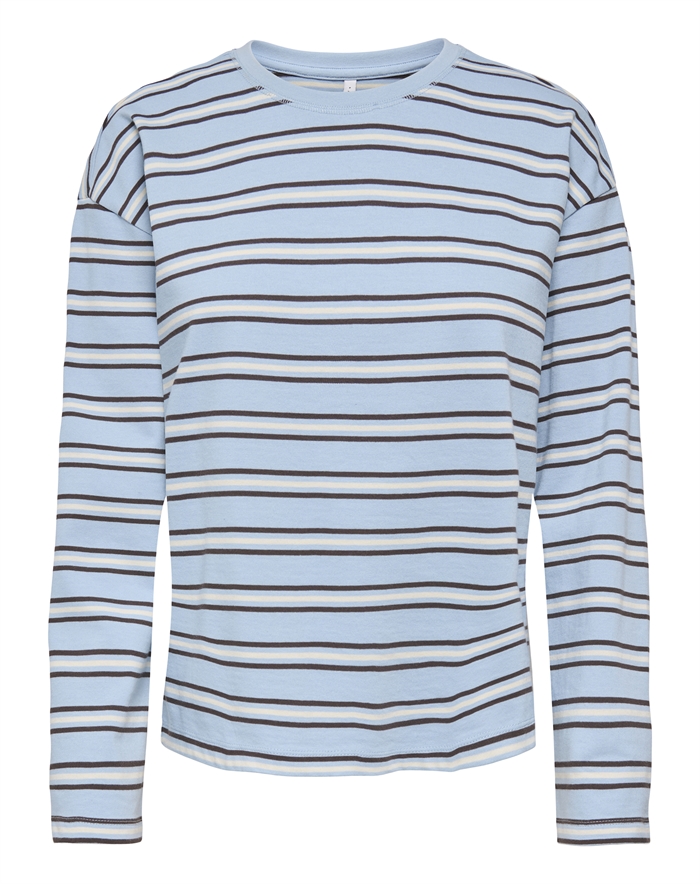 Only - ONLNew Soph Langærmet Trøje - Soft Chambray/Black Coffee