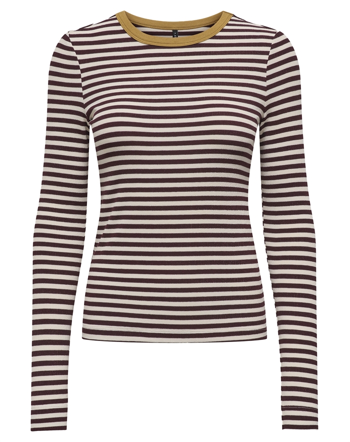 Only - ONLElene L/S Fitted Langærmet Trøje - Decadent Chocolate