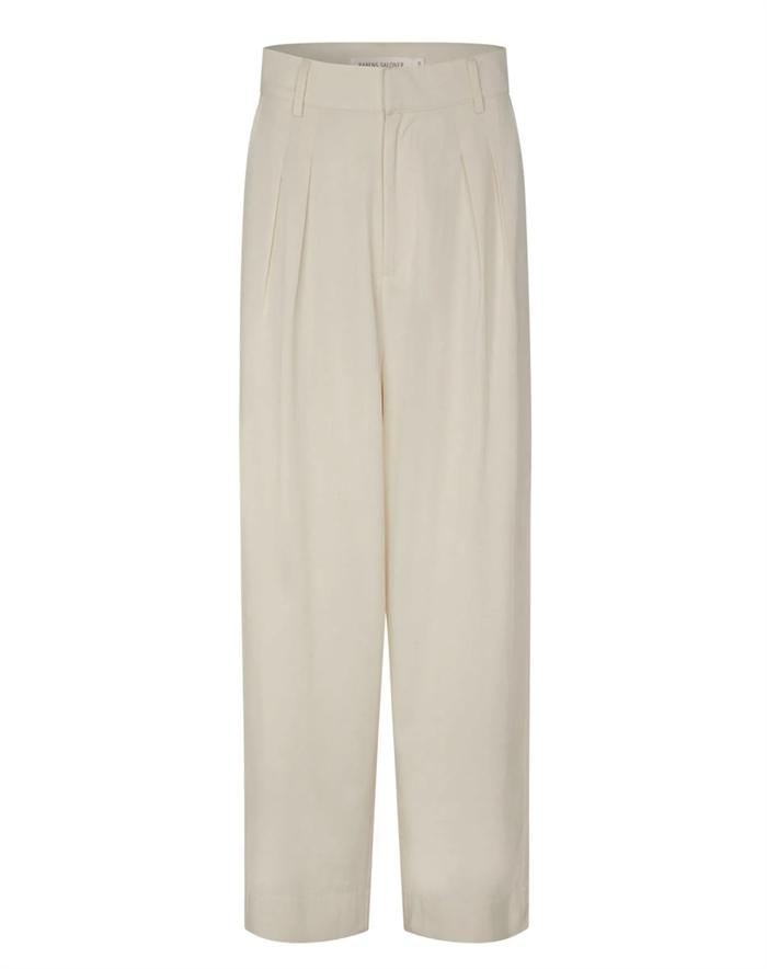Rabens Saloner - Anje Aviator Pleat Suit Bukser - Ivory