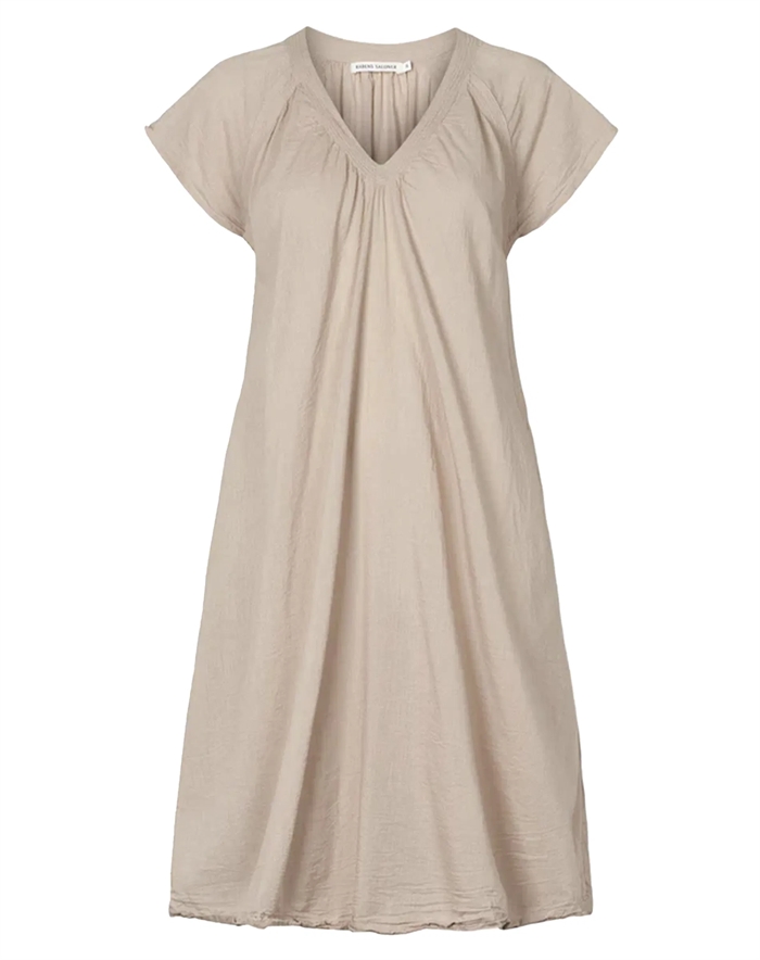 Divine Cotton V-Neck Short Kjole - Rabens Saloner