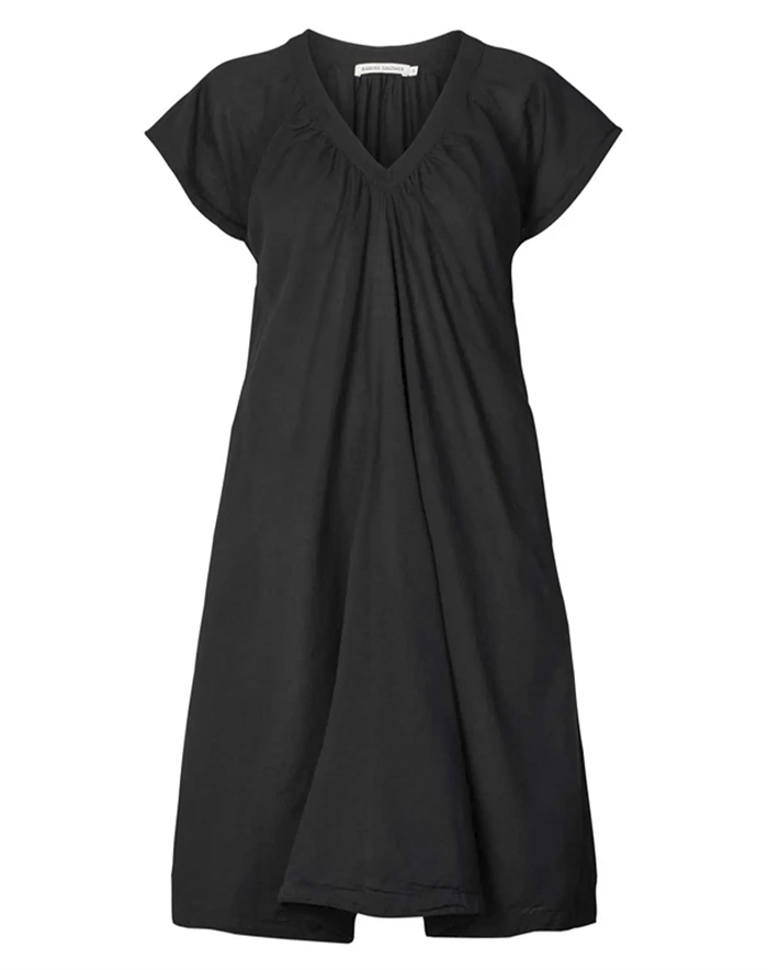 Divine Cotton V-Neck Short Kjole - Rabens Saloner