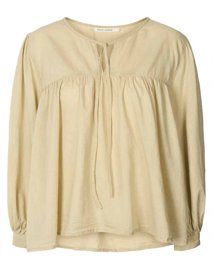 Rabens Saloner - Eike Cotton Full Sleeve Bluse - Boulder
