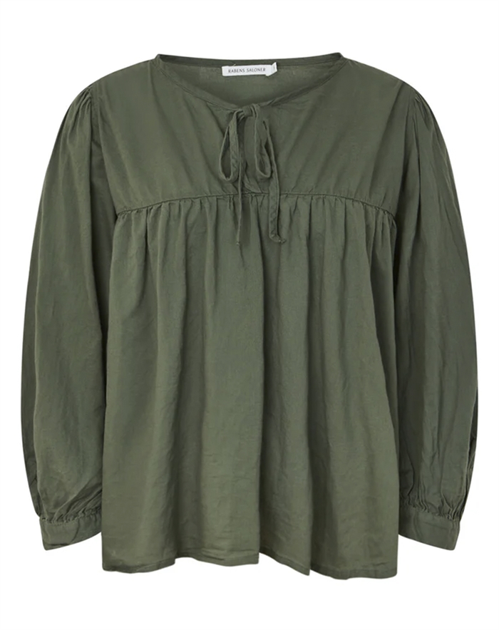 Rabens Saloner - Eike Cotton Full Sleeve Bluse - Macadan