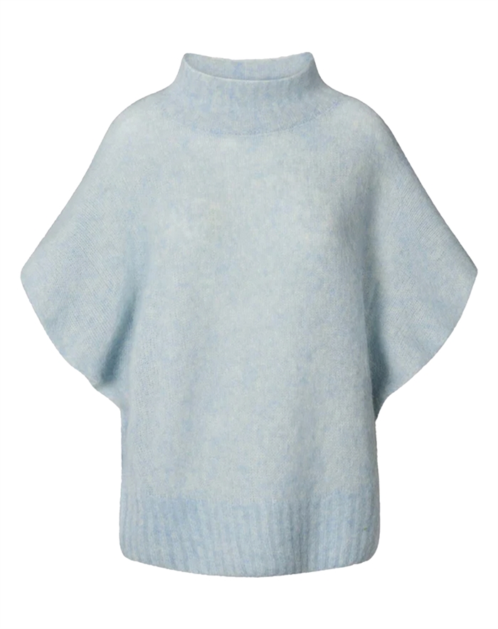  Rabens Saloner - Asna Superlight Tunic Strik - Ice Blue 