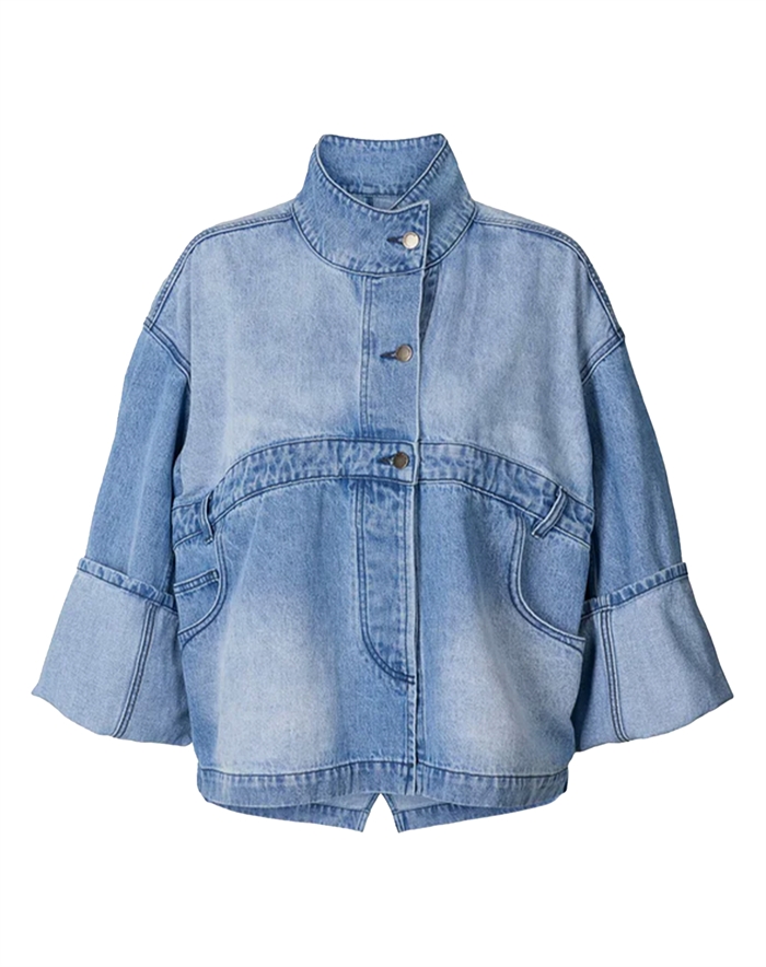 Rabens Saloner - Donela Jakke - Light Washed Denim 