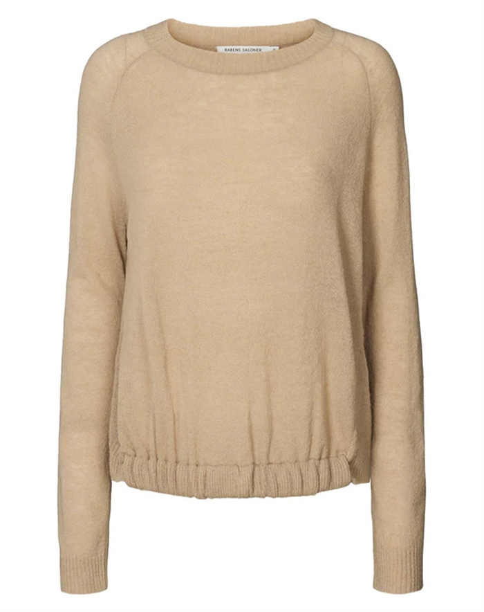 Rabens Saloner - Engel Airy Boxy Strik - Sand
