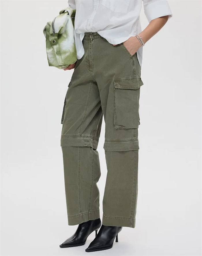 Rabens Saloner - Frema Canvas Cargo Bukser - Washed Sage