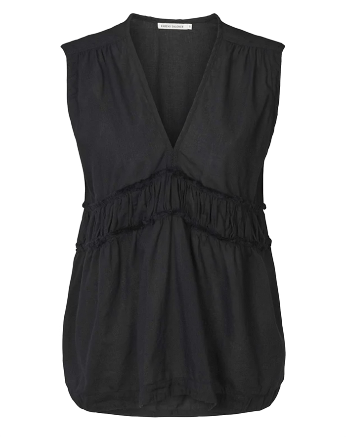 Rabens Saloner - Helfred Cotton Top - Black