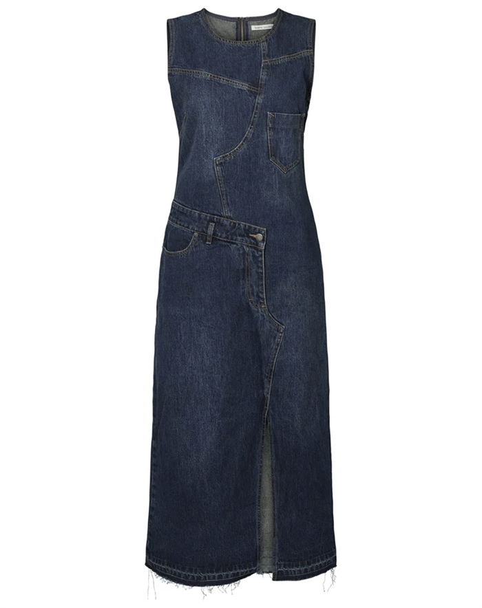 Rabens Saloner - Inette Denim Kjole - Dark Wasched Iningo