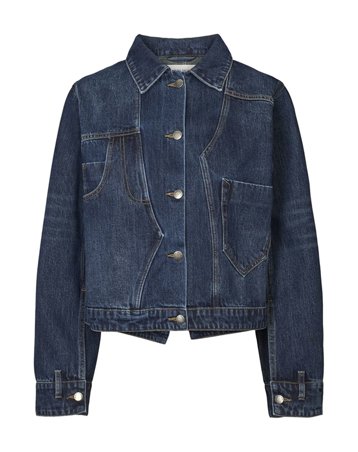 Rabens Saloner - Janny Denim Jakke - Washed Indigo