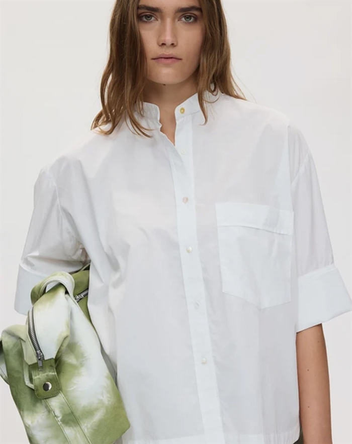 Rabens Saloner - Seval Poplin Boxy Skjorte - White