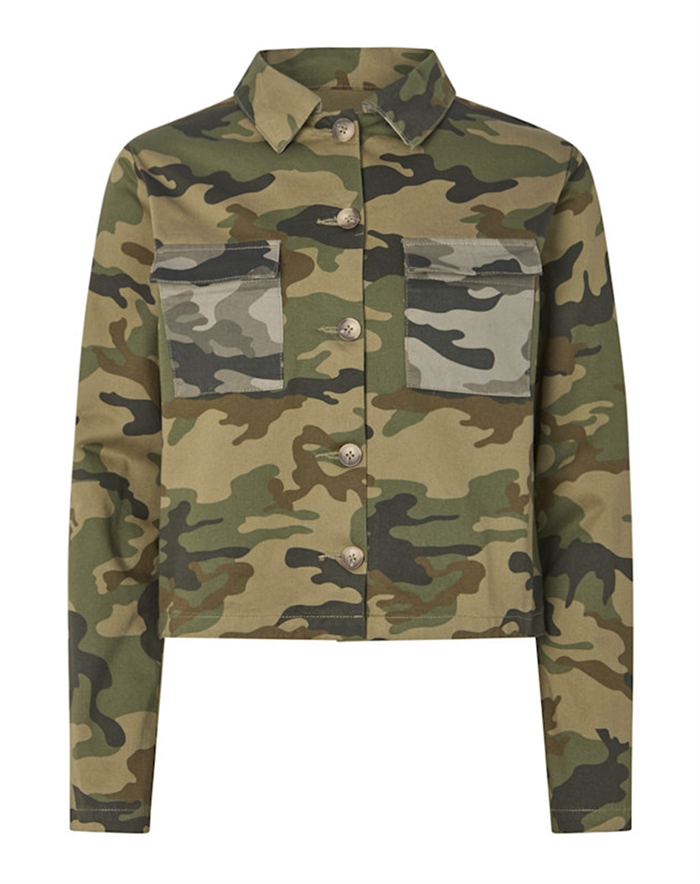 Rabens Saloner - Camo Patchwork Jakke - Camo Combo