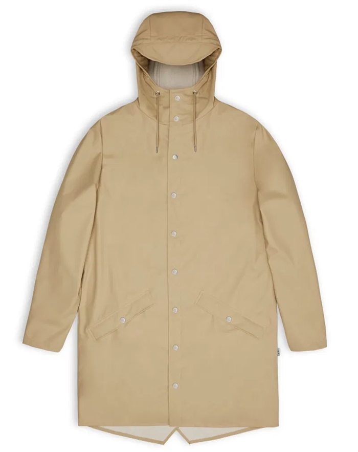 Rains - Lang Regnjakke - Unisex - Sand