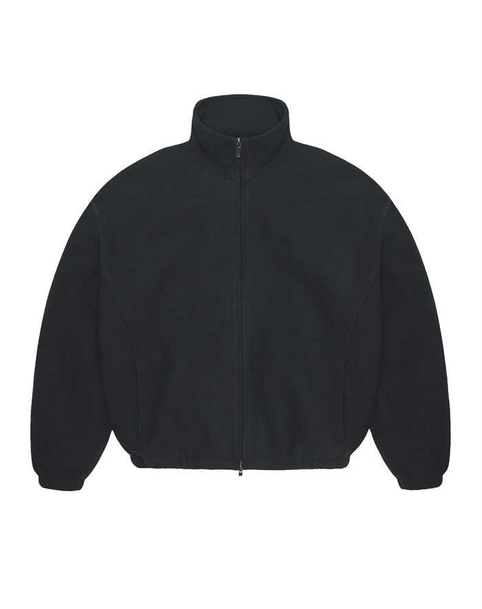 Rains - Fleece Zip Jakke - Black