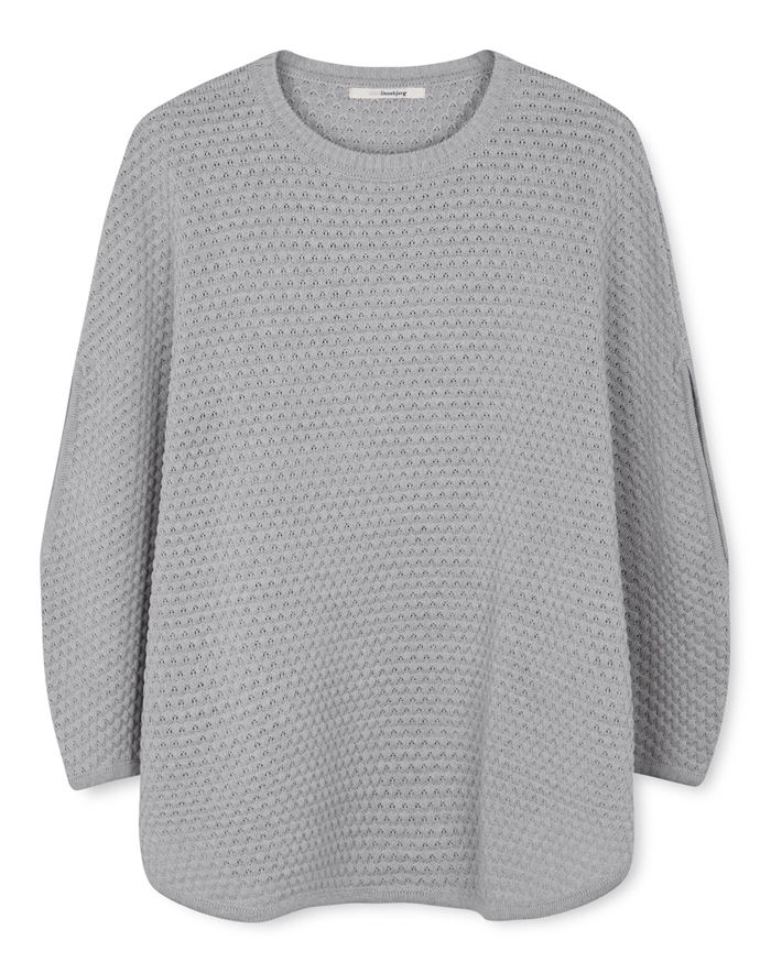 Sibin Linnebjerg - Adi Poncho - Light Grey Melange
