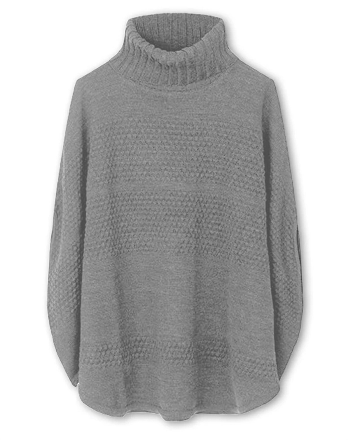 Sibin Linnebjerg - Siff Poncho - Melange Grey