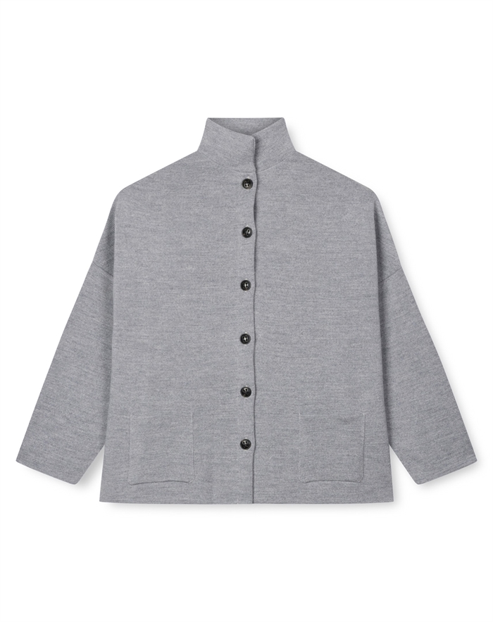 Sibin Linnebjerg - Spring Strikcardigan - Melange Grey