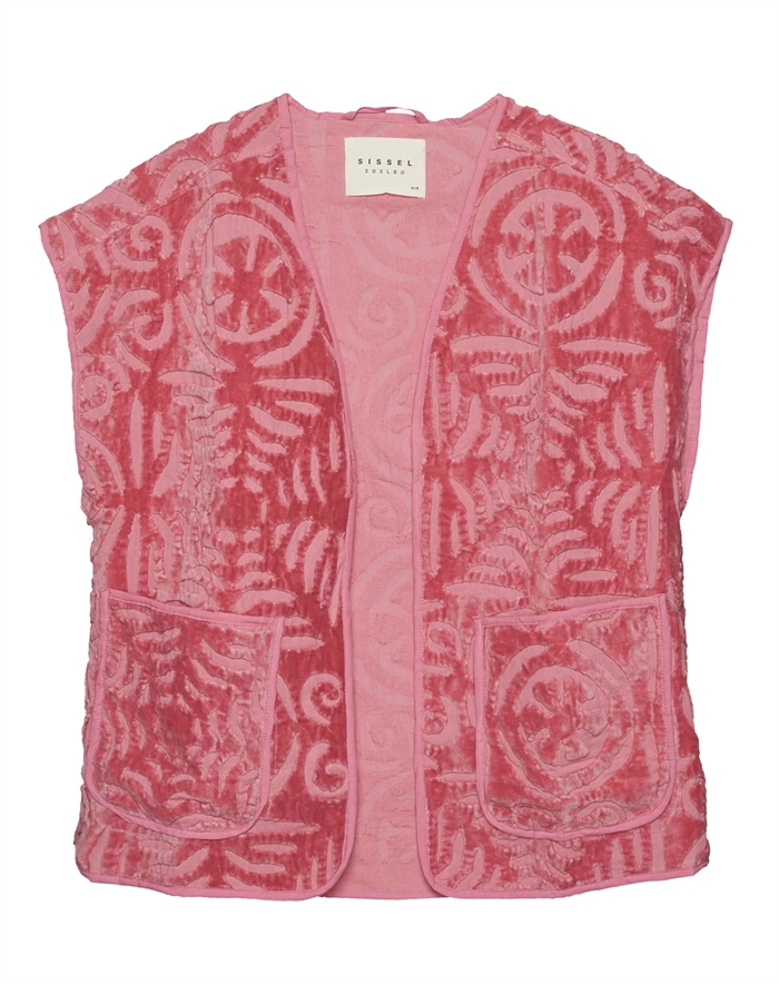 Sissel Edelbo - Vida Velvet Blanket Vest - Pink