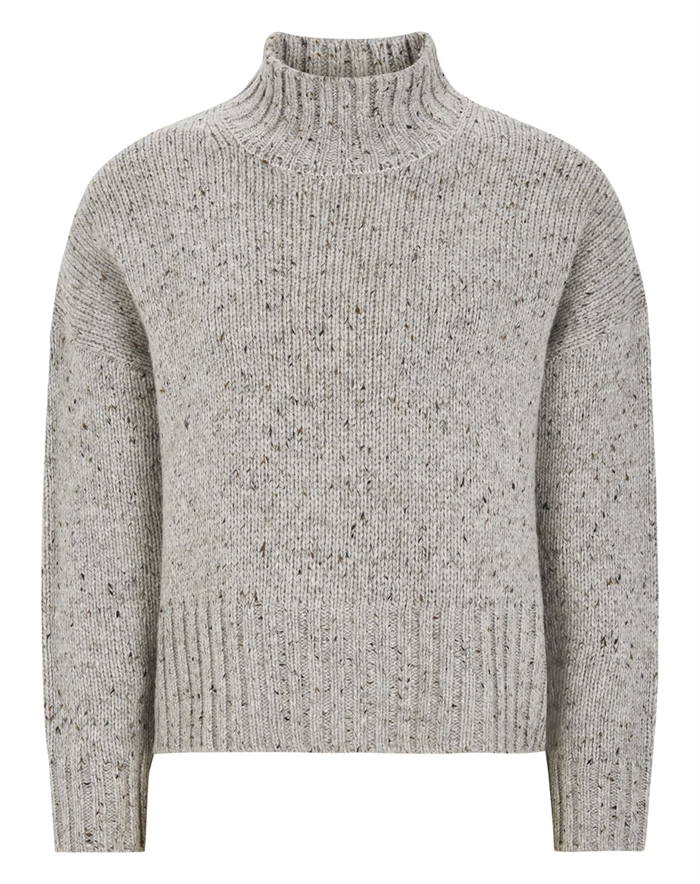 Soft Rebels - SRNemo High Neck Strik - Medium Grey Melange