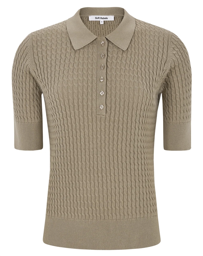 Soft Rebels - SRBeth Polo Strik - Greige
