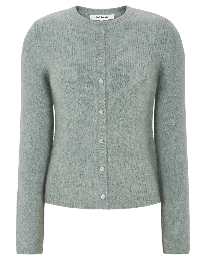 Soft Rebels - SRCamilla Cardigan Strik - Puritan
