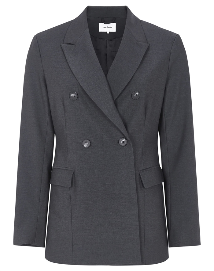 Soft Rebels - SRFinley Blazer - Dark Grey Melange
