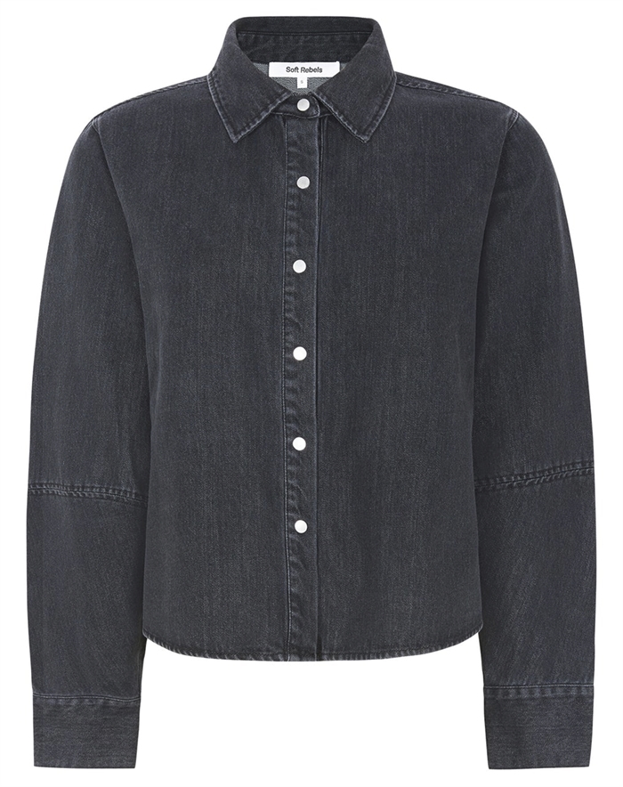 Soft Rebels - SRJanet Keira Curved Skjorte - Washed Phantom