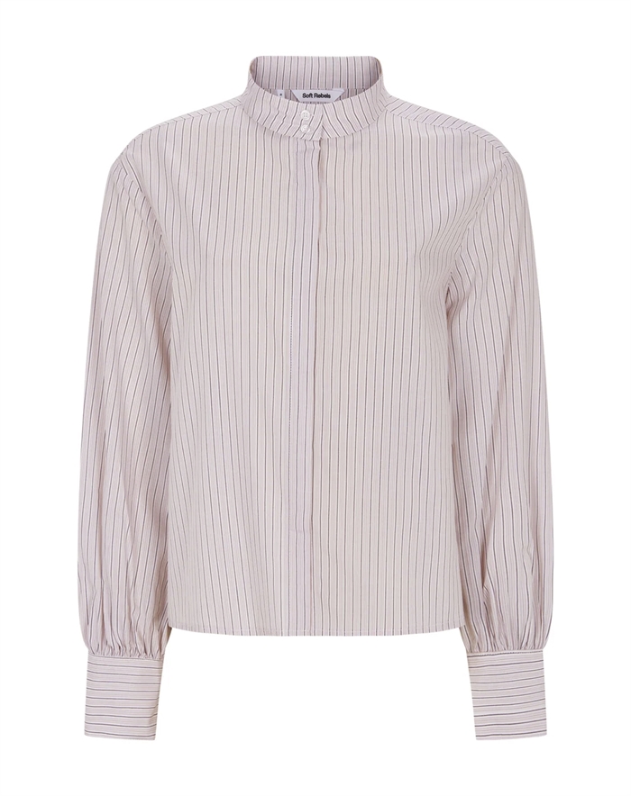 Soft Rebels - SRVeronica Volume Striped Shirt - Stripe Burnished Lilac 
