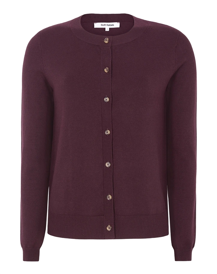 Soft Rebels - SRMarla Strik Cardigan - Vinyard Wine