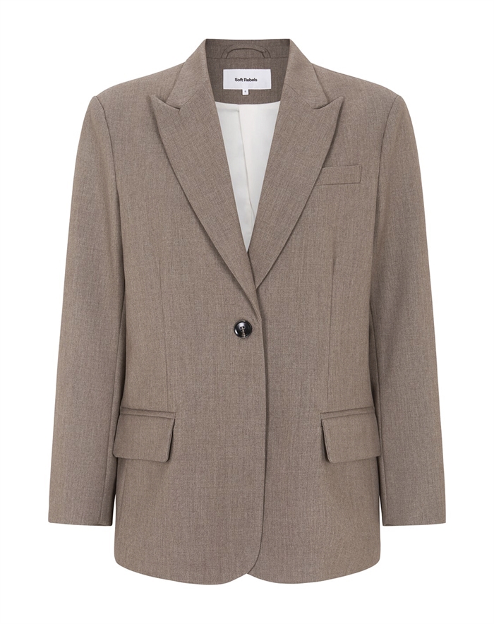 Soft Rebels - SRAubree Blazer - Silver Mink Melange