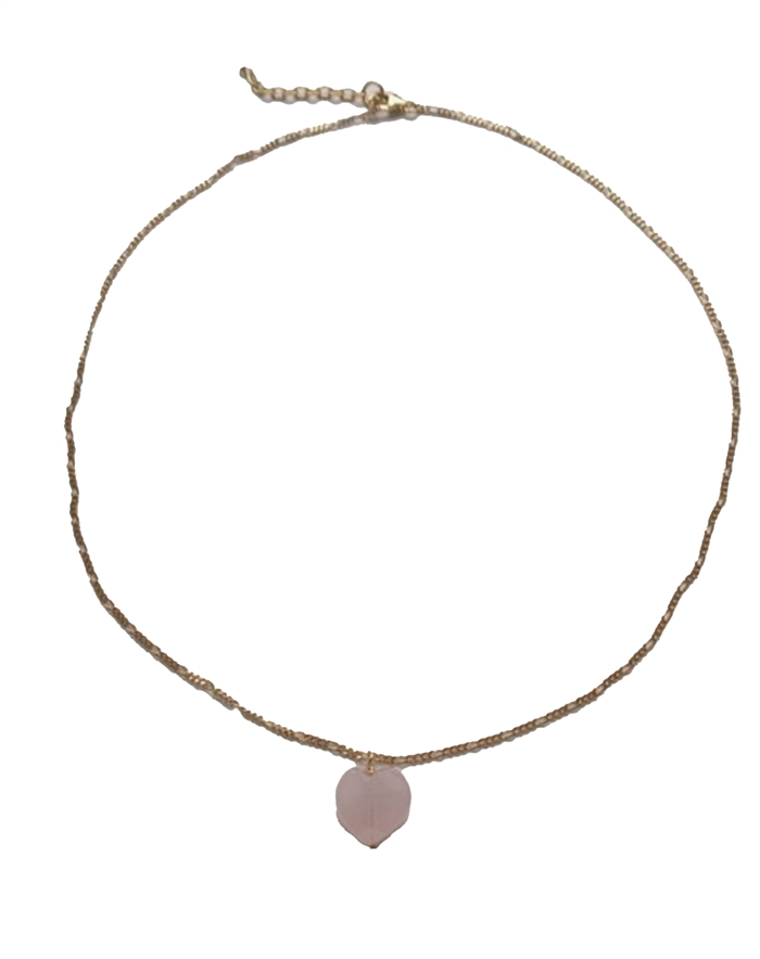 Stine A - Amour Halskæde - Rose Quarts 
