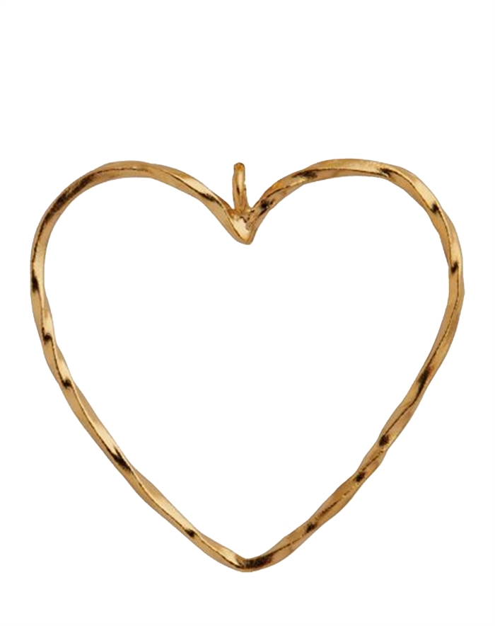 Stine A - Funky Heart Vedhæng - Guldfarvet