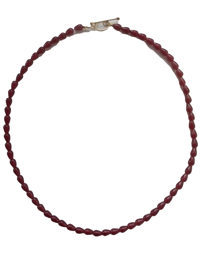 Stine A - Love Drop Halskæde - Burgundy