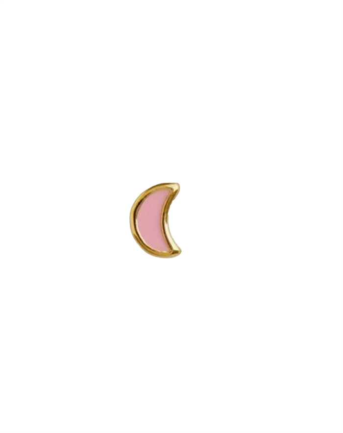 Stine A - Love Moon Single Ørering - Light Pink/Guldfarvet