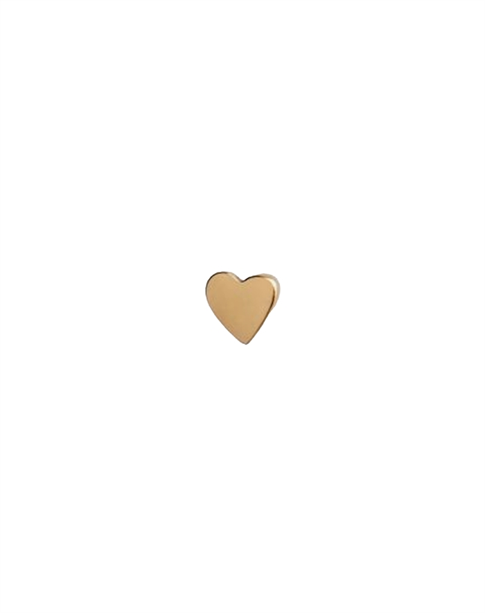 Stine A - Petit Love Heart Single Øreing - Guldfarvet