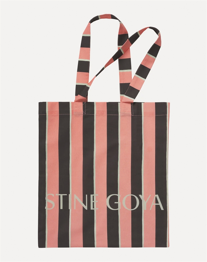 Stine Goya - Tote Bag - Rosewood Mint Stripe