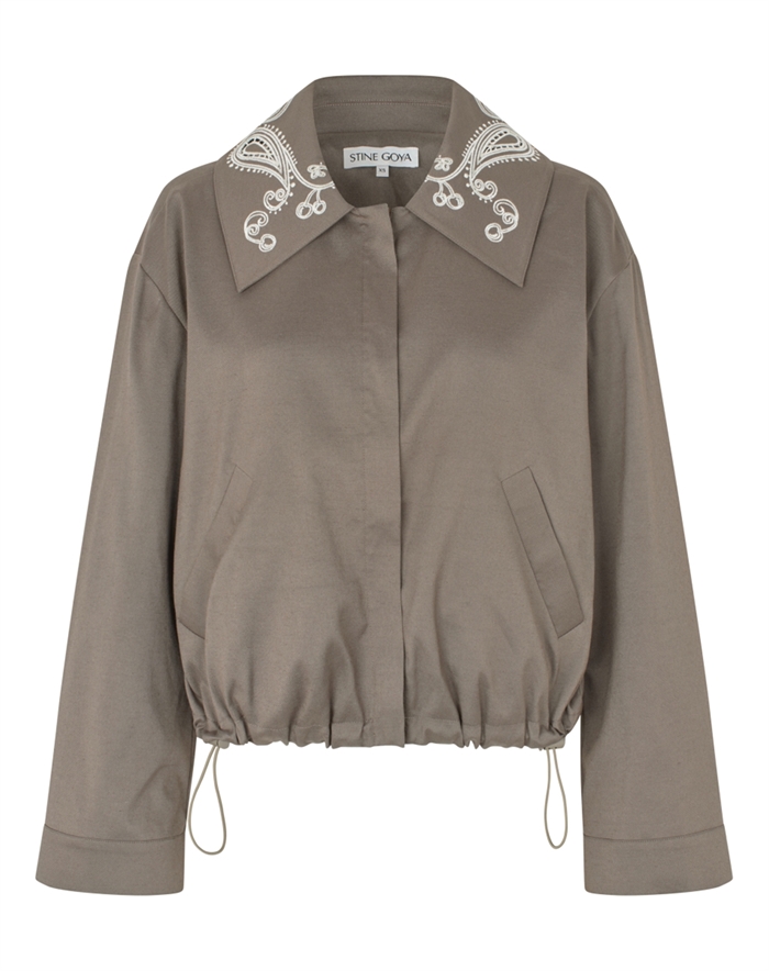 Stine Goya - Blouson Eyelet Bomber Jakke - Cherries On A Paisley