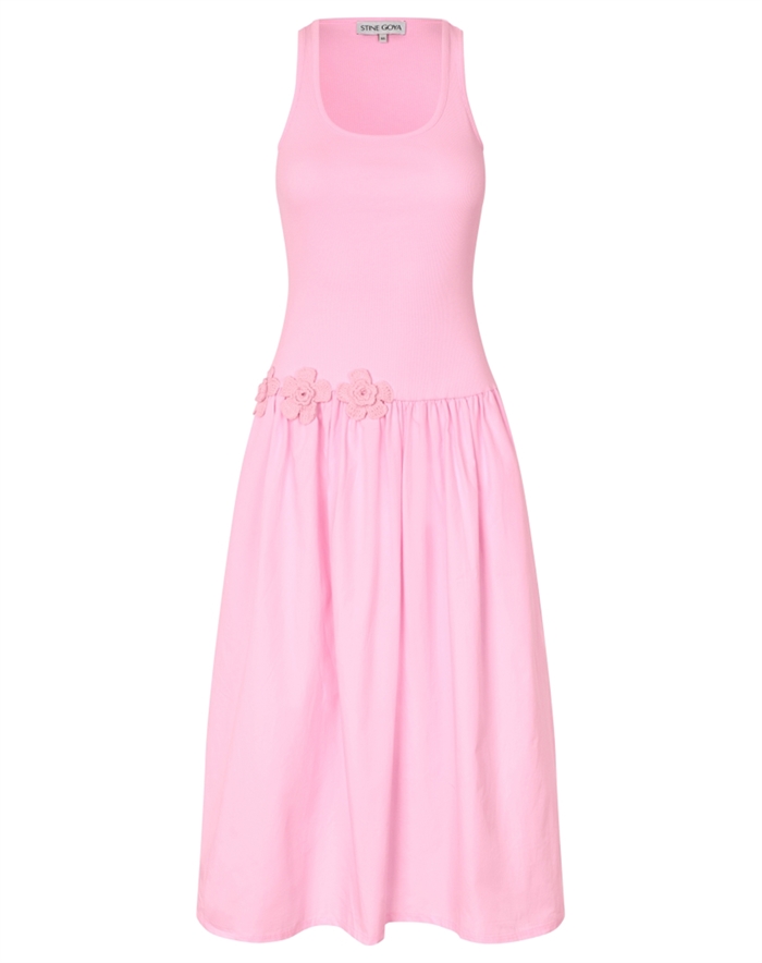 Stine Goya - Casual Tank Midi Kjole - Cherry Blossom