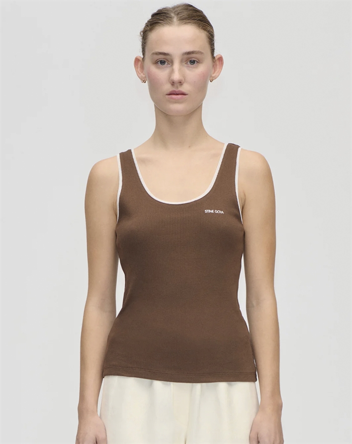 Stine Goya - Rib Tank Top - Chicory Coffee