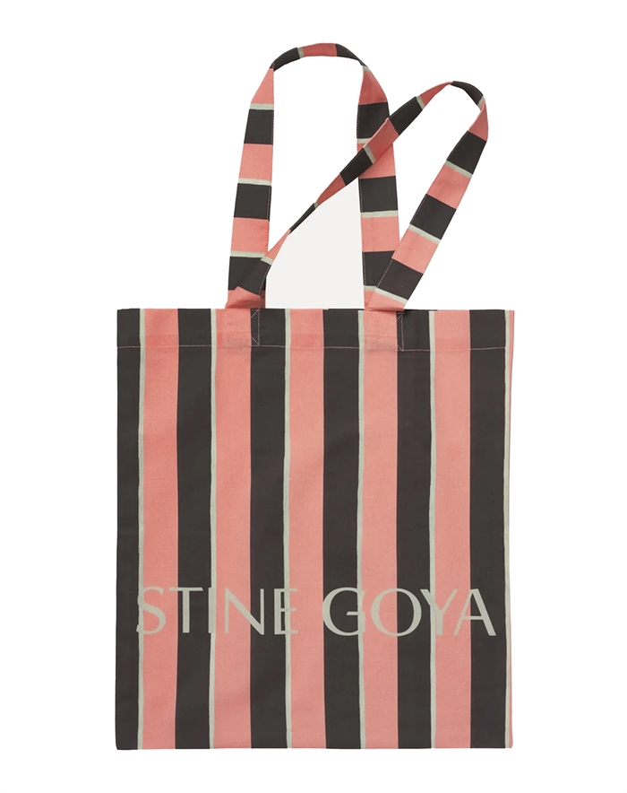 Stine Goya - Tote Bag - Rosewood Mint Stripe
