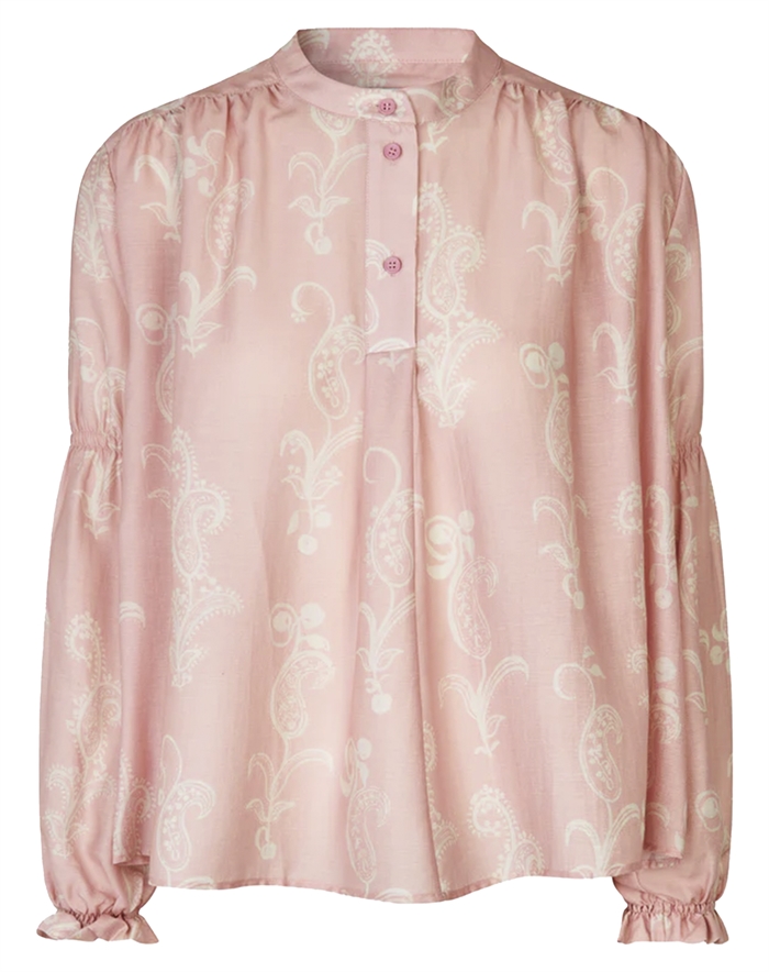 Stine Goya - Elasticated Long Sleeve Top - Cherries On A Paisley